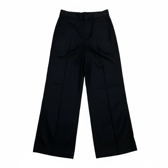 BANANA REPUBLIC Women’s HAYDEN WIDE-LEG LINEN-BLEND PULL-ON PANTS Black Size XS - Picture 2 of 8